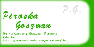 piroska goszman business card